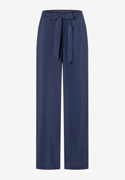 More &amp; More_Navy Trousers with Belt_51064055_0370_04