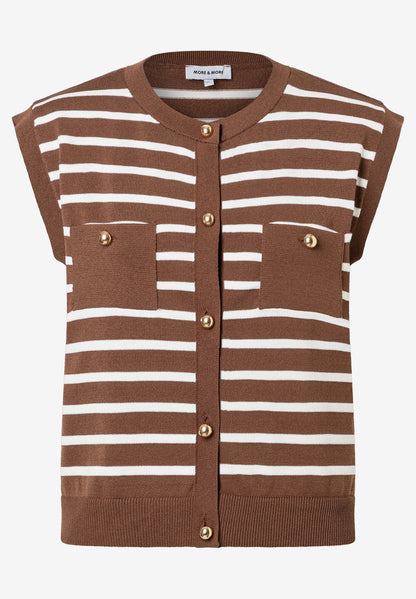 More &amp; More_Knit Stripes Sweet Toffee Offwhite_Striped Knitted Vest_51071201_2262_05