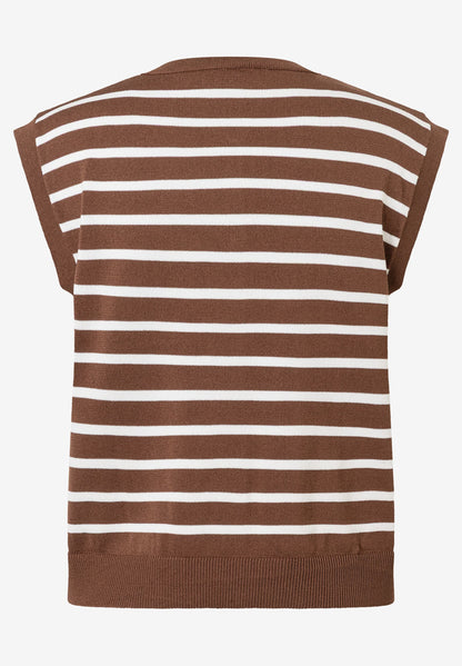 More &amp; More_Knit Stripes Sweet Toffee Offwhite_Striped Knitted Vest_51071201_2262_06