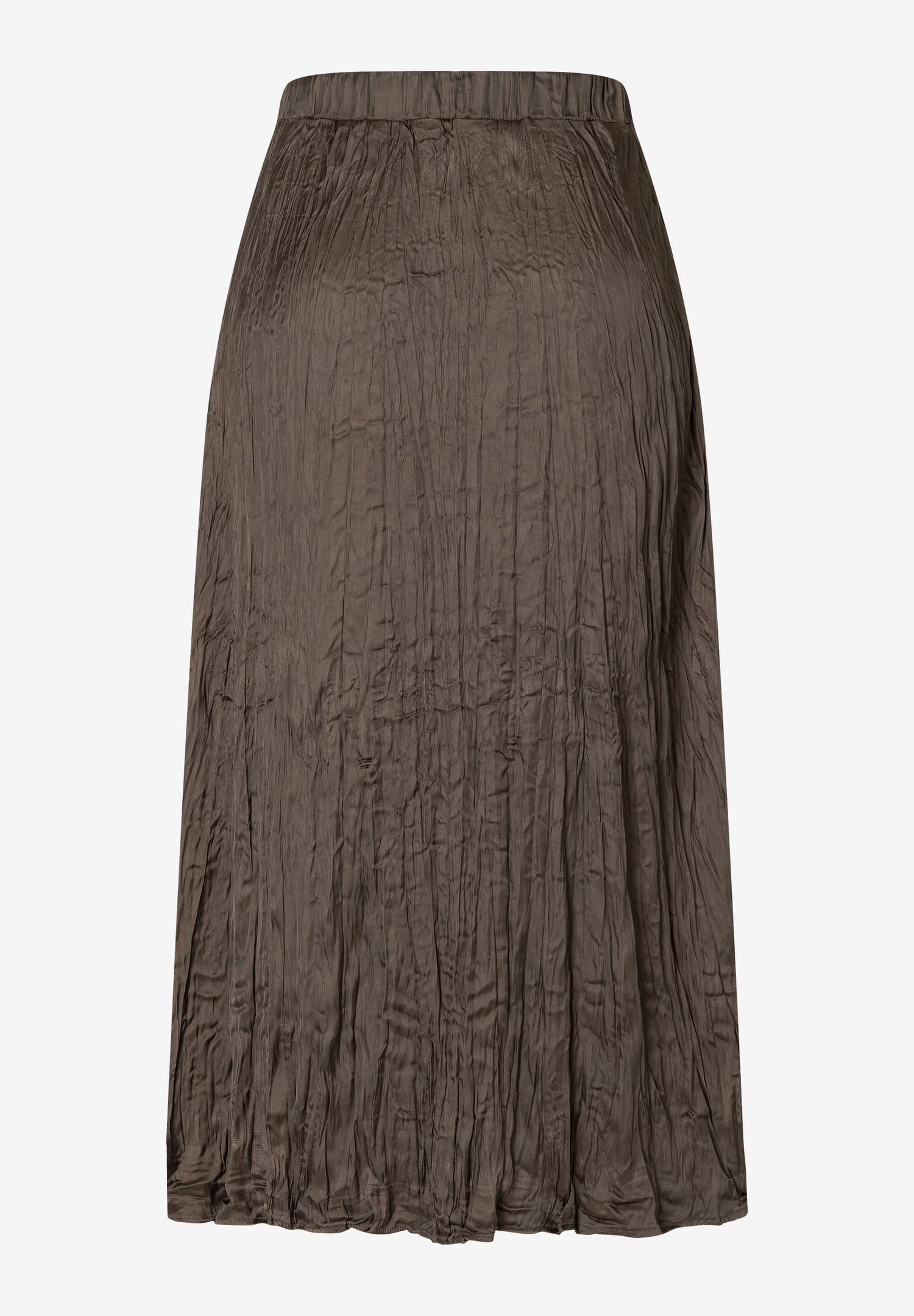 More &amp; More_Espresso Brown_Crushed Satin Skirt_51075002_0279_03