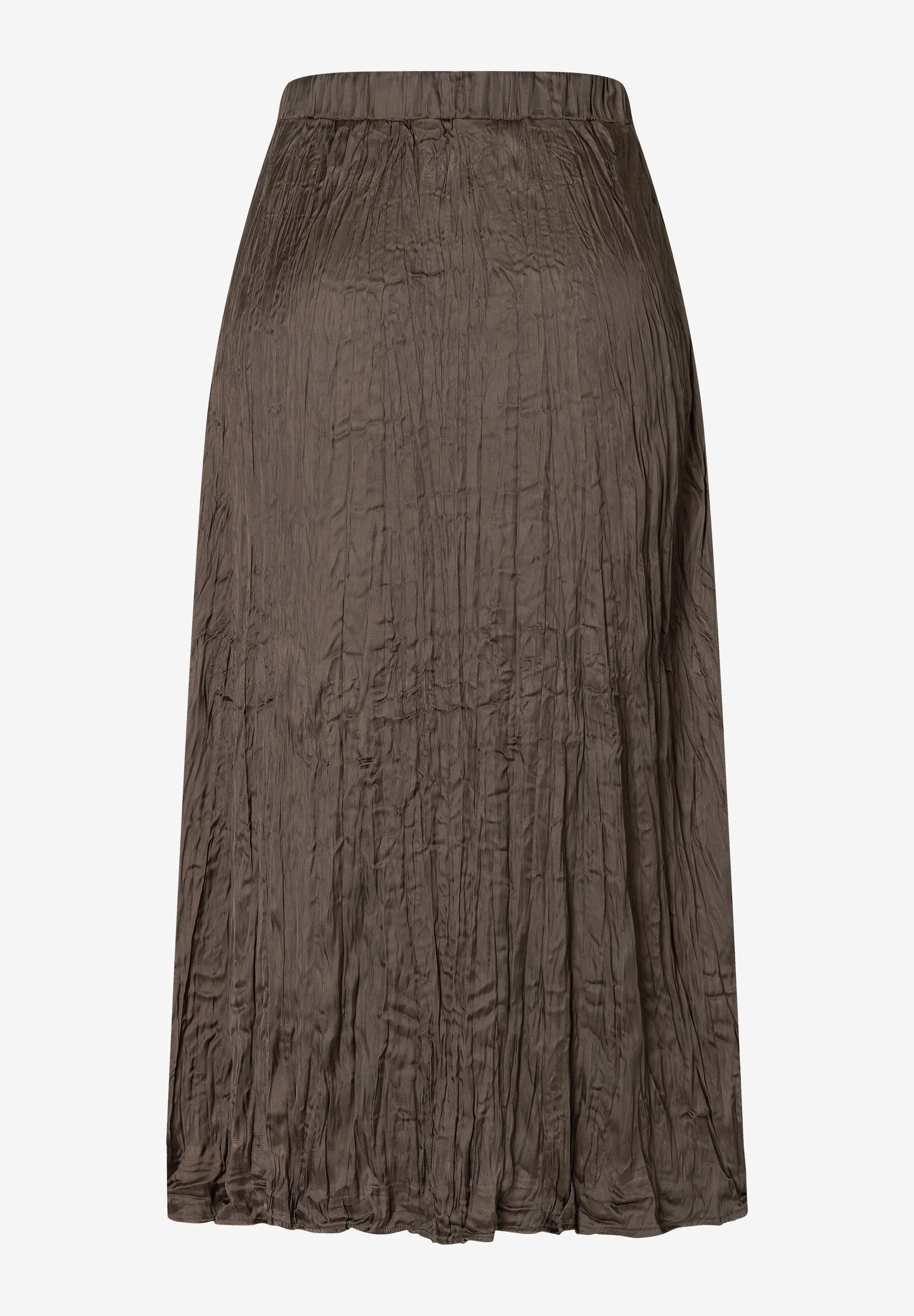 More &amp; More_Espresso Brown_Crushed Satin Skirt_51075002_0279_03