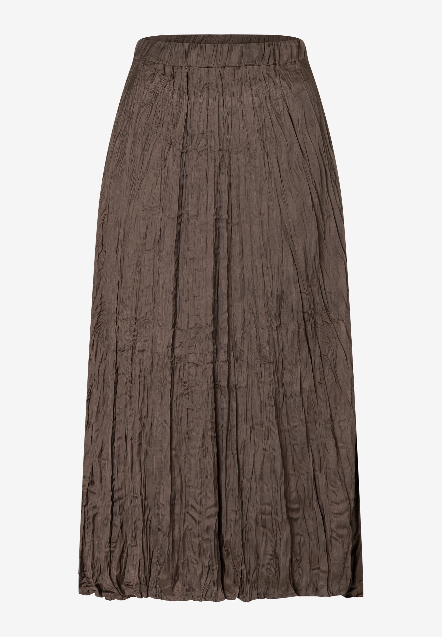 More &amp; More_Espresso Brown_Crushed Satin Skirt_51075002_0279_04