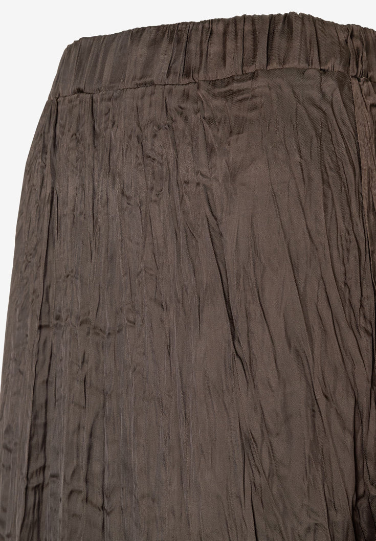 More &amp; More_Espresso Brown_Crushed Satin Skirt_51075002_0279_05