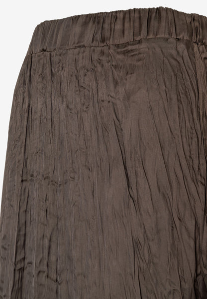 More &amp; More_Espresso Brown_Crushed Satin Skirt_51075002_0279_05