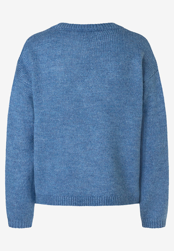 More &amp; More_Blue Cloud Melange_Pullover with Flower-Embroidery_51081050_0333_06