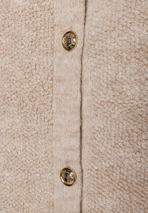 More &amp; More_Dust Melange_BouclŽ Cardigan with Buttons_51081251_0257_02