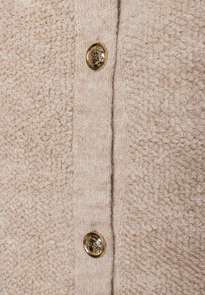 More &amp; More_Dust Melange_BouclŽ Cardigan with Buttons_51081251_0257_02