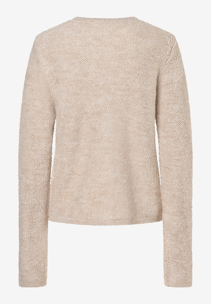 More &amp; More_Dust Melange_BouclŽ Cardigan with Buttons_51081251_0257_04