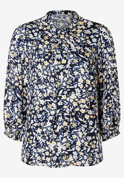 More &amp; More_Scattered Flowers Print_Pussy-Bow Blouse with Flower Print_51082053_6375_03