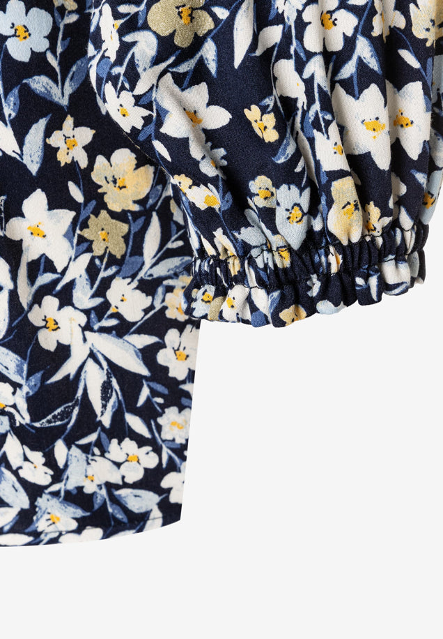 More &amp; More_Scattered Flowers Print_Pussy-Bow Blouse with Flower Print_51082053_6375_07