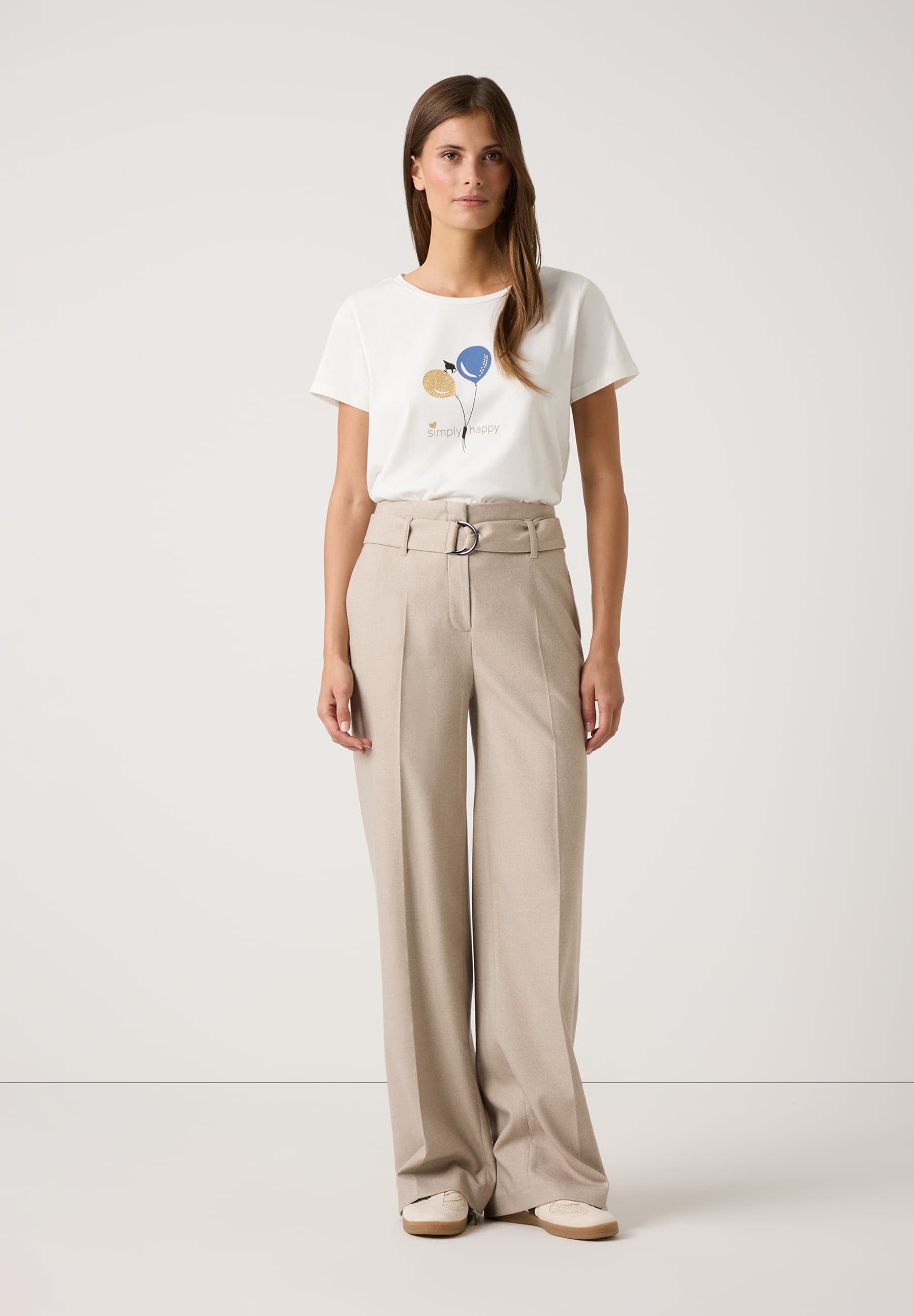 More &amp; More_Dust Melange_Pants with Belt_51084052_0257_01