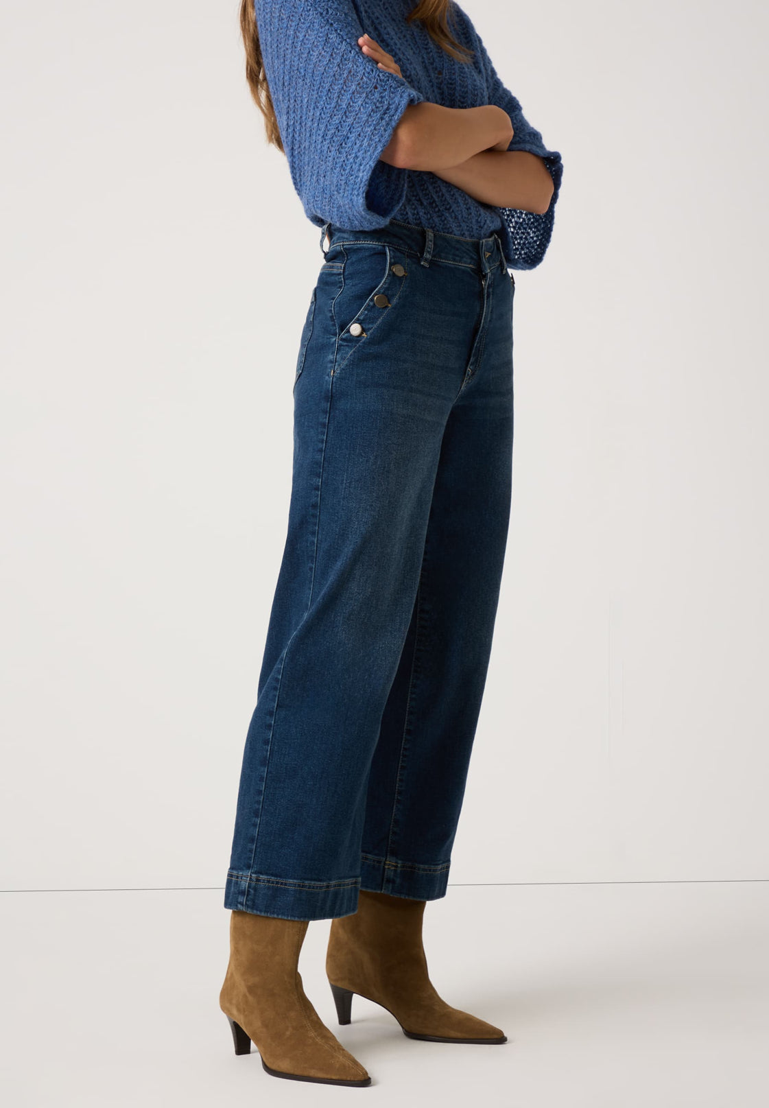 More &amp; More_Dark Blue Denim_Jeans Culottes_51084251_0963_03