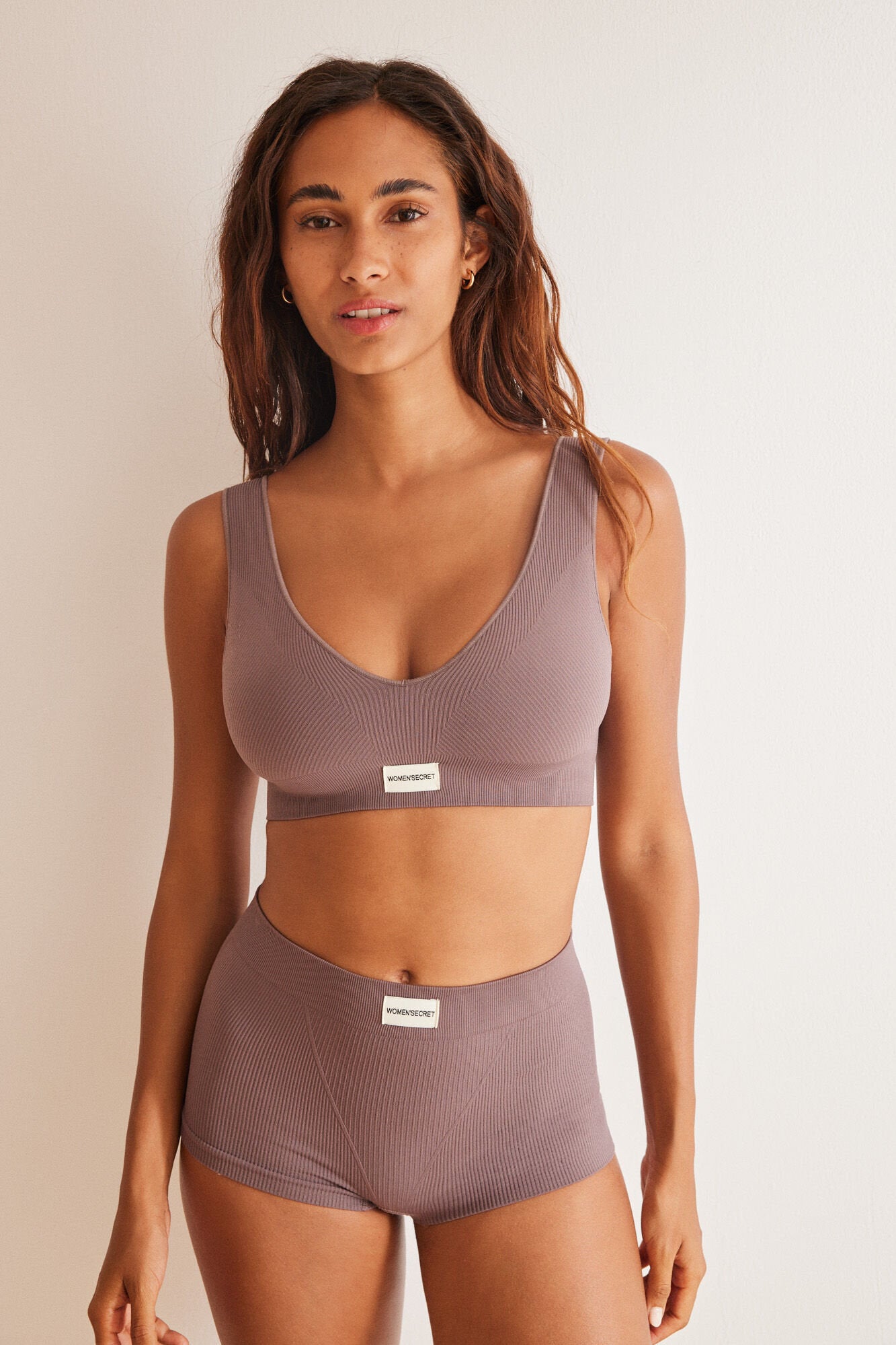 Seamless Purple Ribbed Crop Top_03