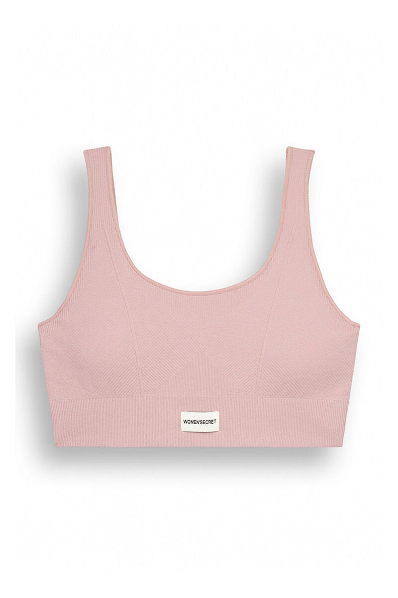 Seamless Pink Ribbed Crop Top_06