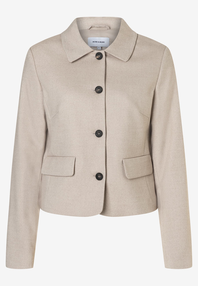 More &amp; More_Dust Melange_Short Blazer_51086052_0257_02