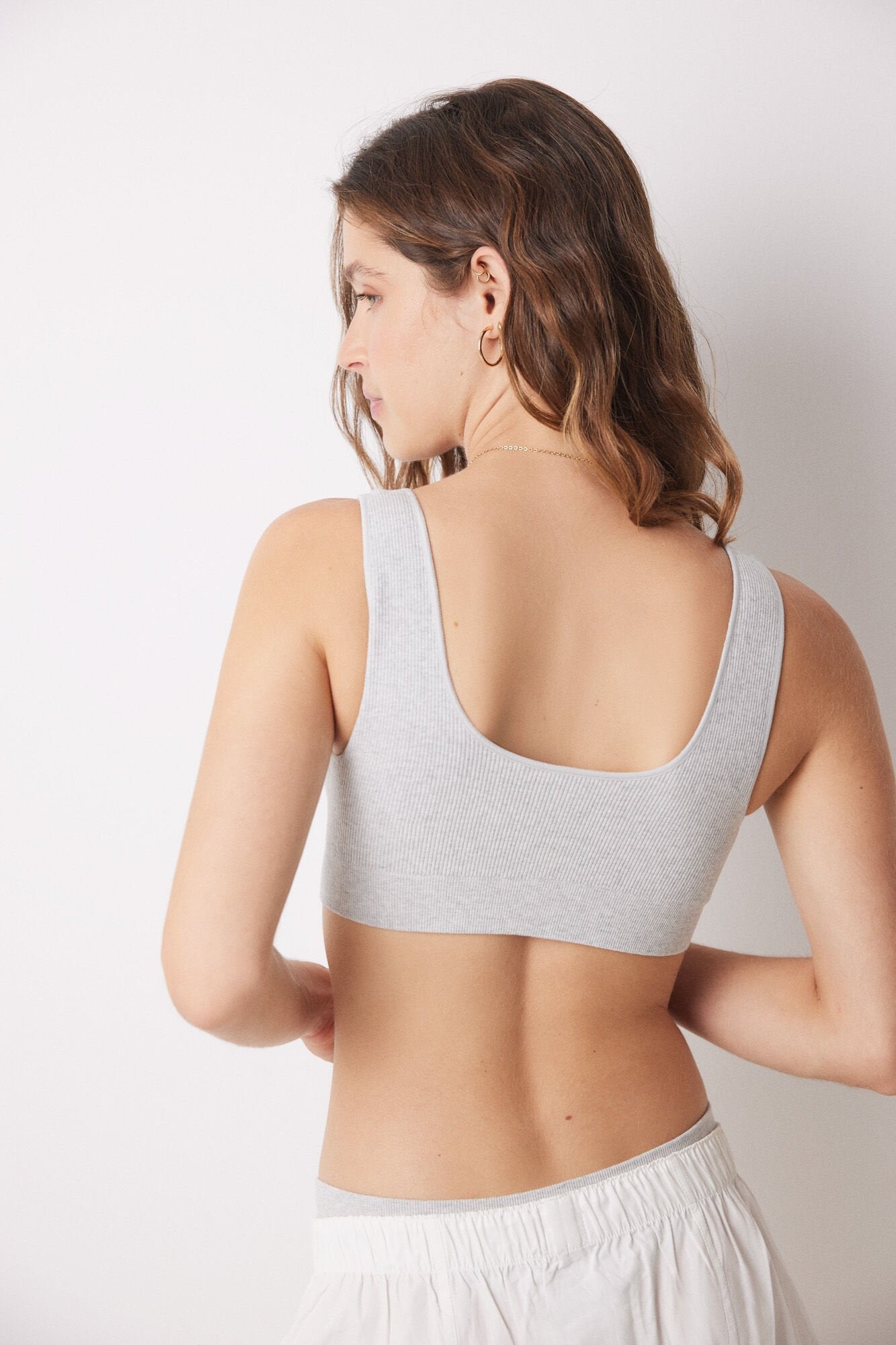 Seamless Gray Triangular Bra_05