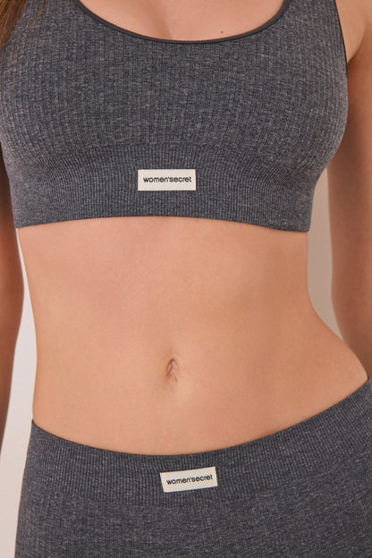 Women Secret_Grey Seamless Ribbed Top_5109008_43_04