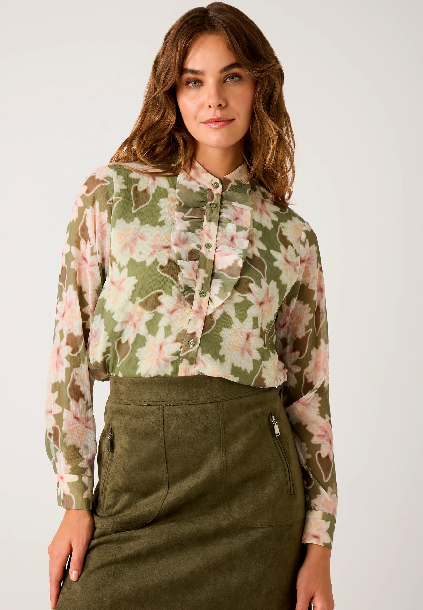 More &amp; More_Soft Flower Print_Chiffon Blouse with Floral Print_51092002_4660_01