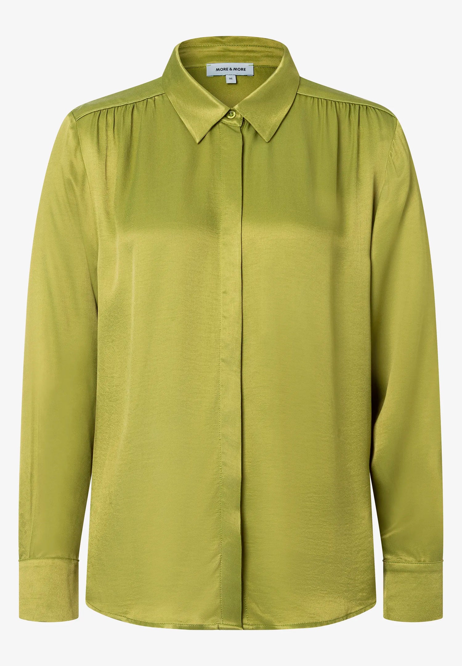 More &amp; More_Autumn Green_Satin Blouse, Kiwi Green_51092006_0656_03