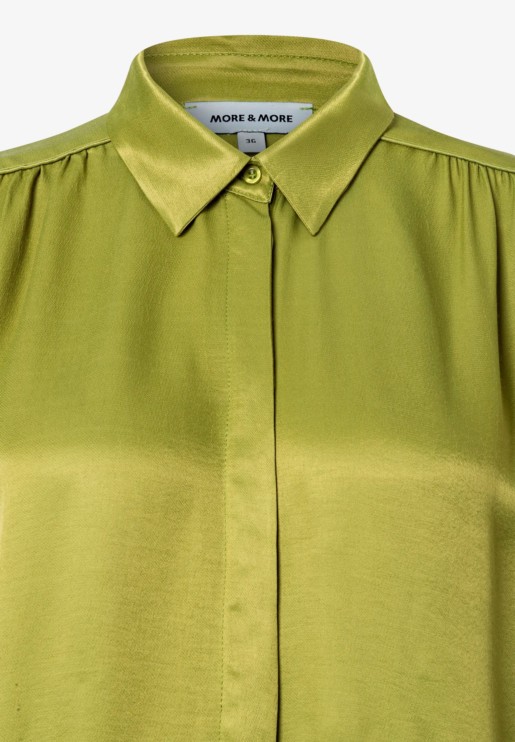 More &amp; More_Autumn Green_Satin Blouse, Kiwi Green_51092006_0656_06