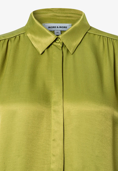More &amp; More_Autumn Green_Satin Blouse, Kiwi Green_51092006_0656_06