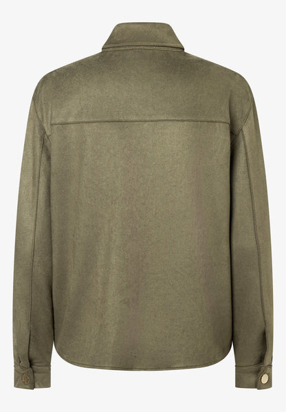 More &amp; More_Olive Leaf_Suede-Look Shirt, Khaki_51092058_0660_06