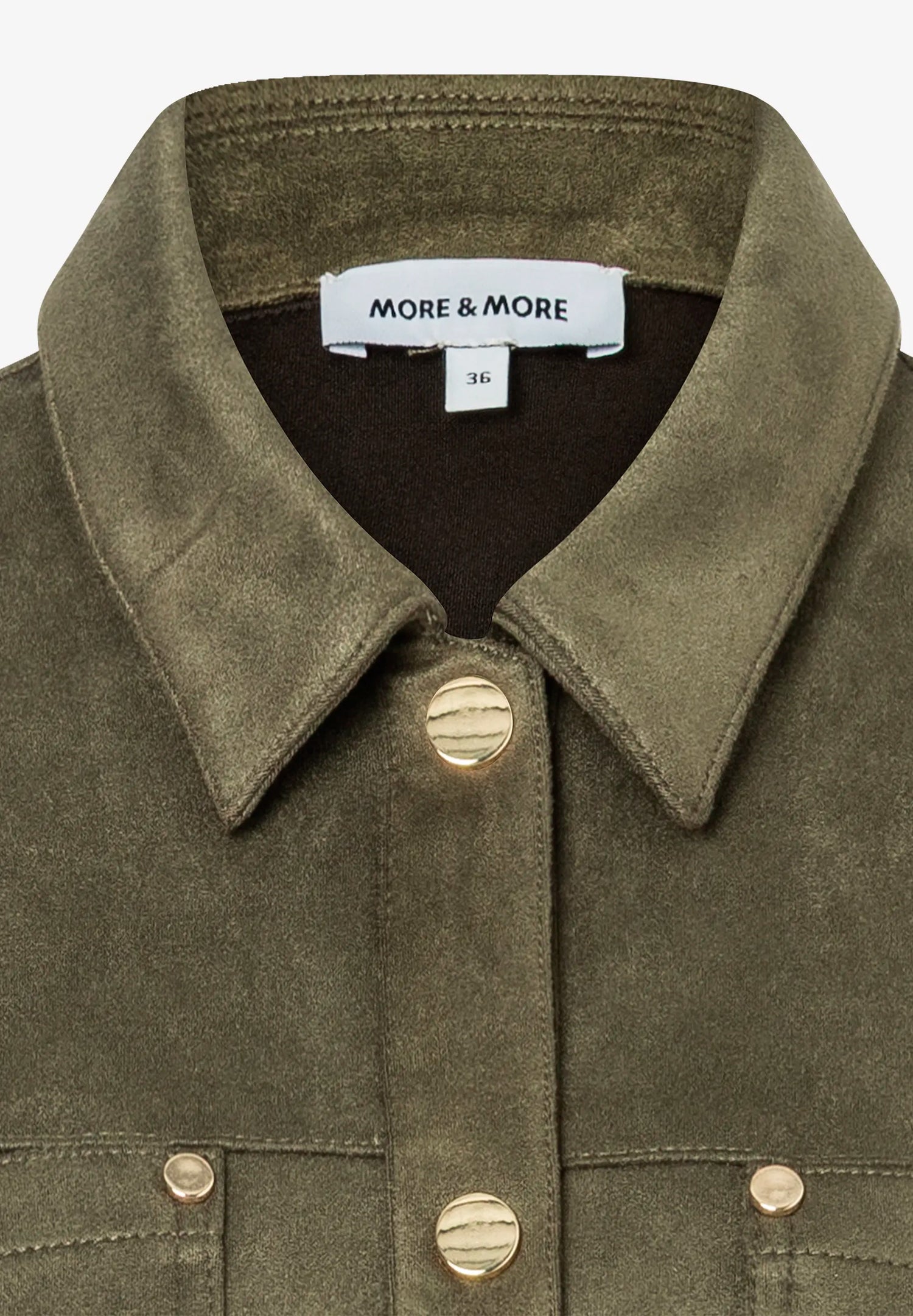 More &amp; More_Green_Suede-Look Shirt, Khaki_51092058_0660_08
