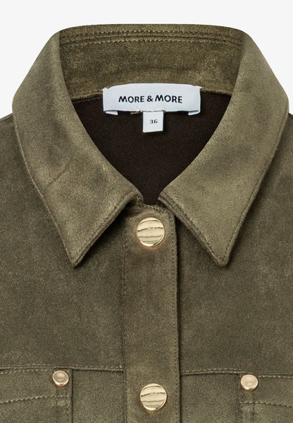 More &amp; More_Green_Suede-Look Shirt, Khaki_51092058_0660_08