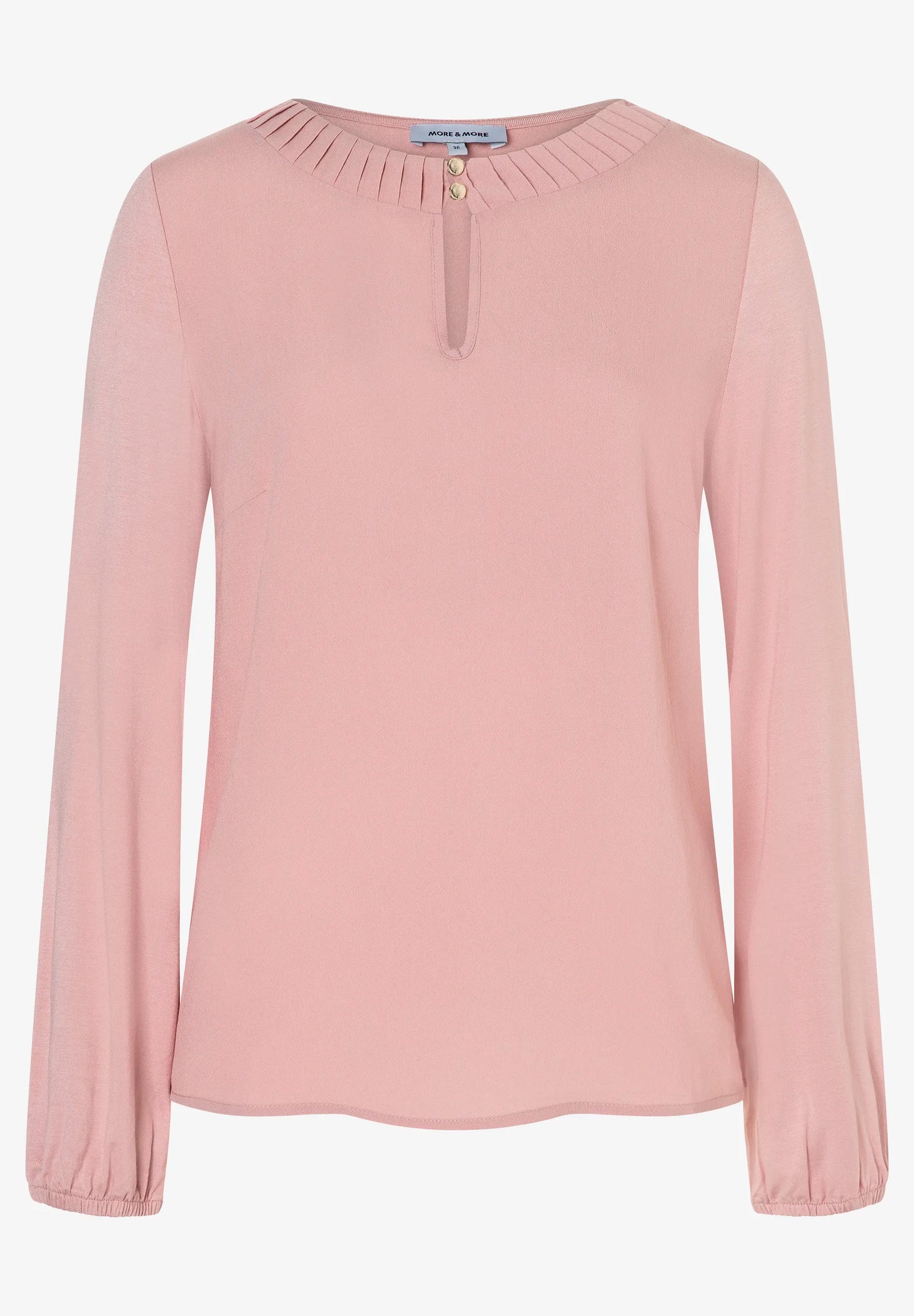 More &amp; More_Pink_Blouse Shirt with Jersey Sleeves, Pink_51092600_0824_03