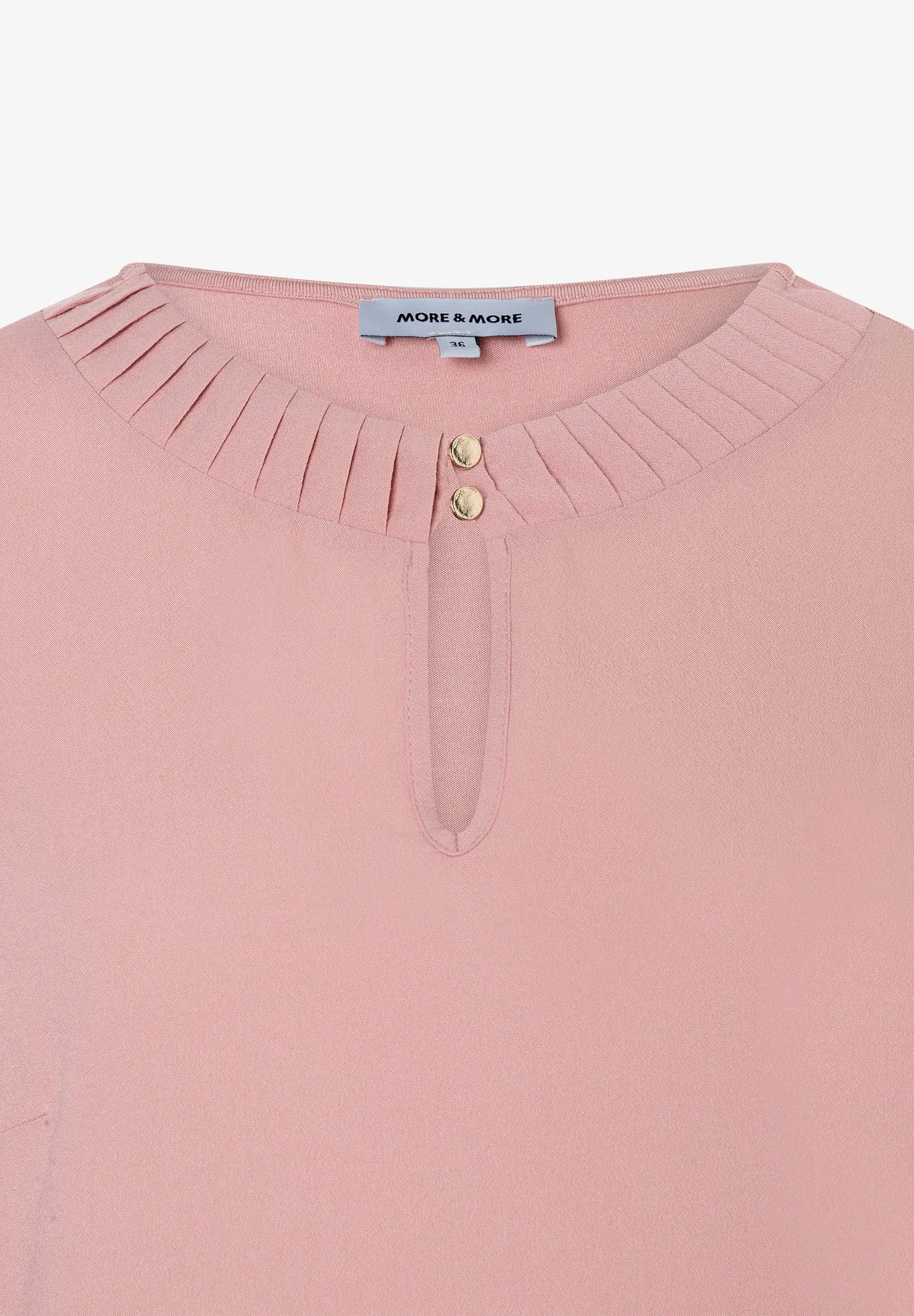 More &amp; More_Dusty Rose_Blouse Shirt with Jersey Sleeves, Pink_51092600_0824_05