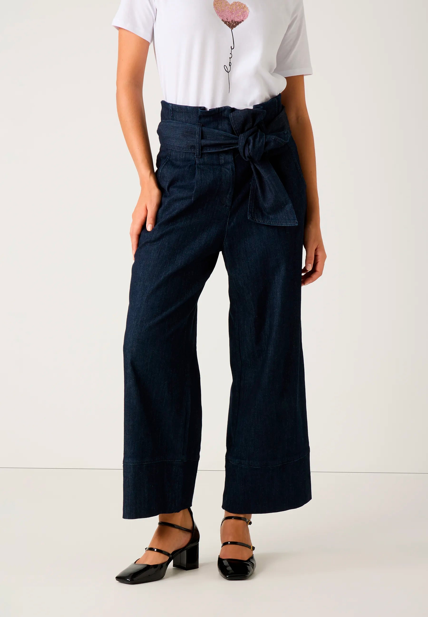 More &amp; More_Dark Blue Denim_Jeans with Belt_51094203_0963_02