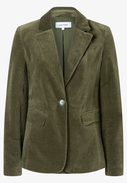 More &amp; More_Ruby Orchid_Velvet Blazer, Khaki_51096004_0564_03