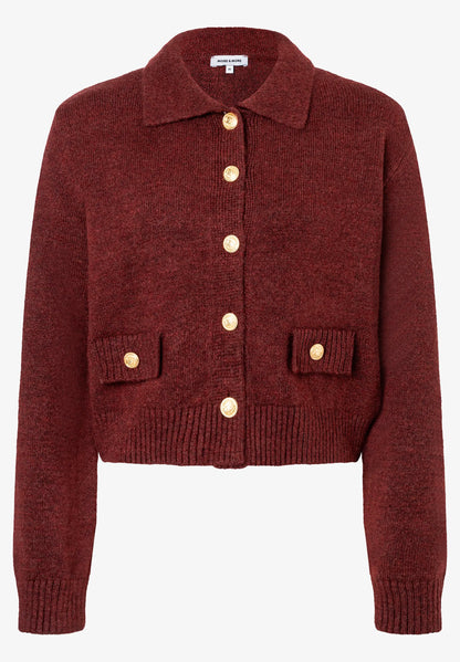 More &amp; More_Raisin Brown_Cardigan with Decorative Buttons, Rust Brown_51101250_0284_02