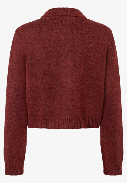 More &amp; More_Brown_Cardigan with Decorative Buttons, Rust Brown_51101250_0284_03