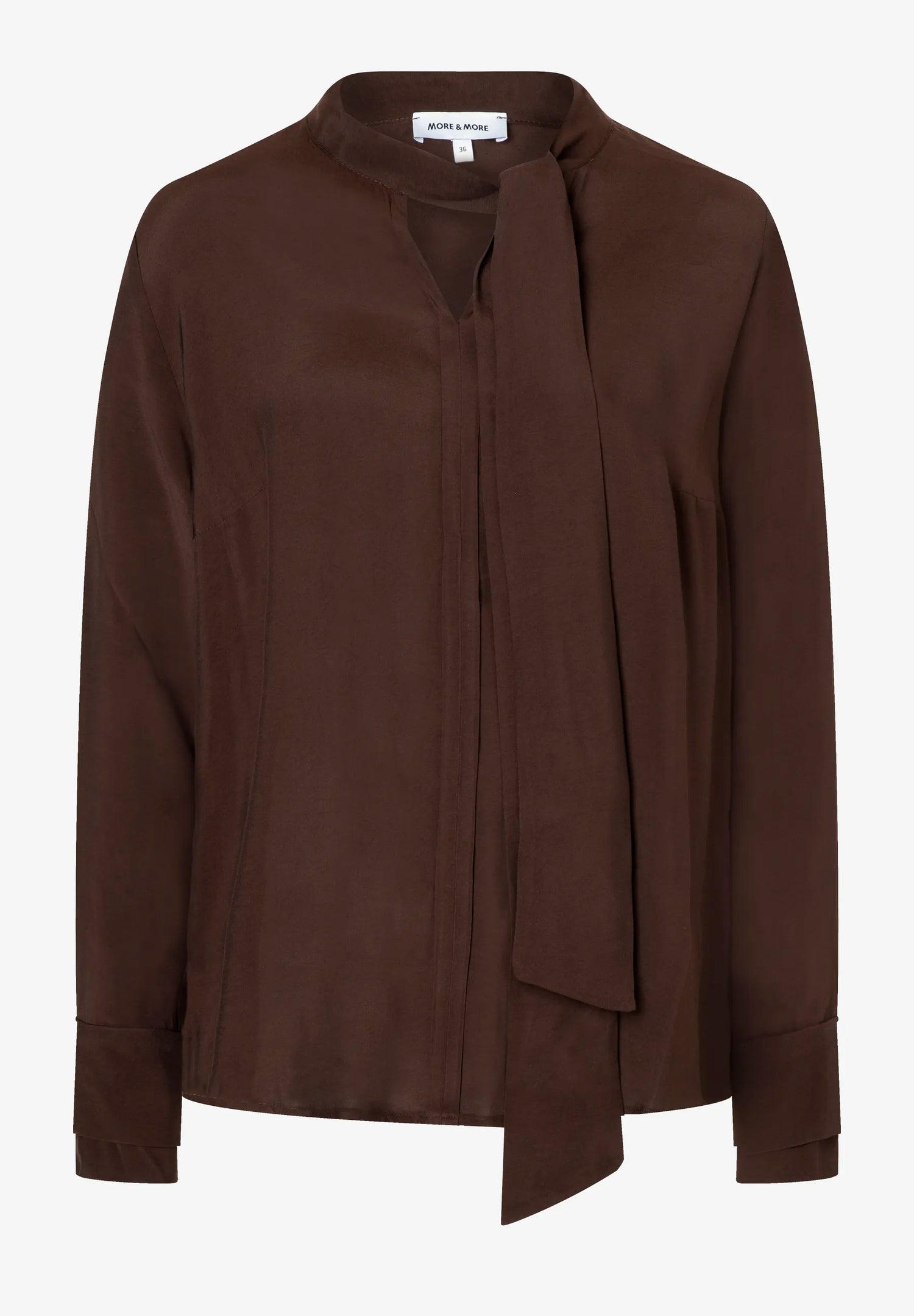 More &amp; More_Espresso Brown_Pussy-Bow Blouse_51102054_0279_03
