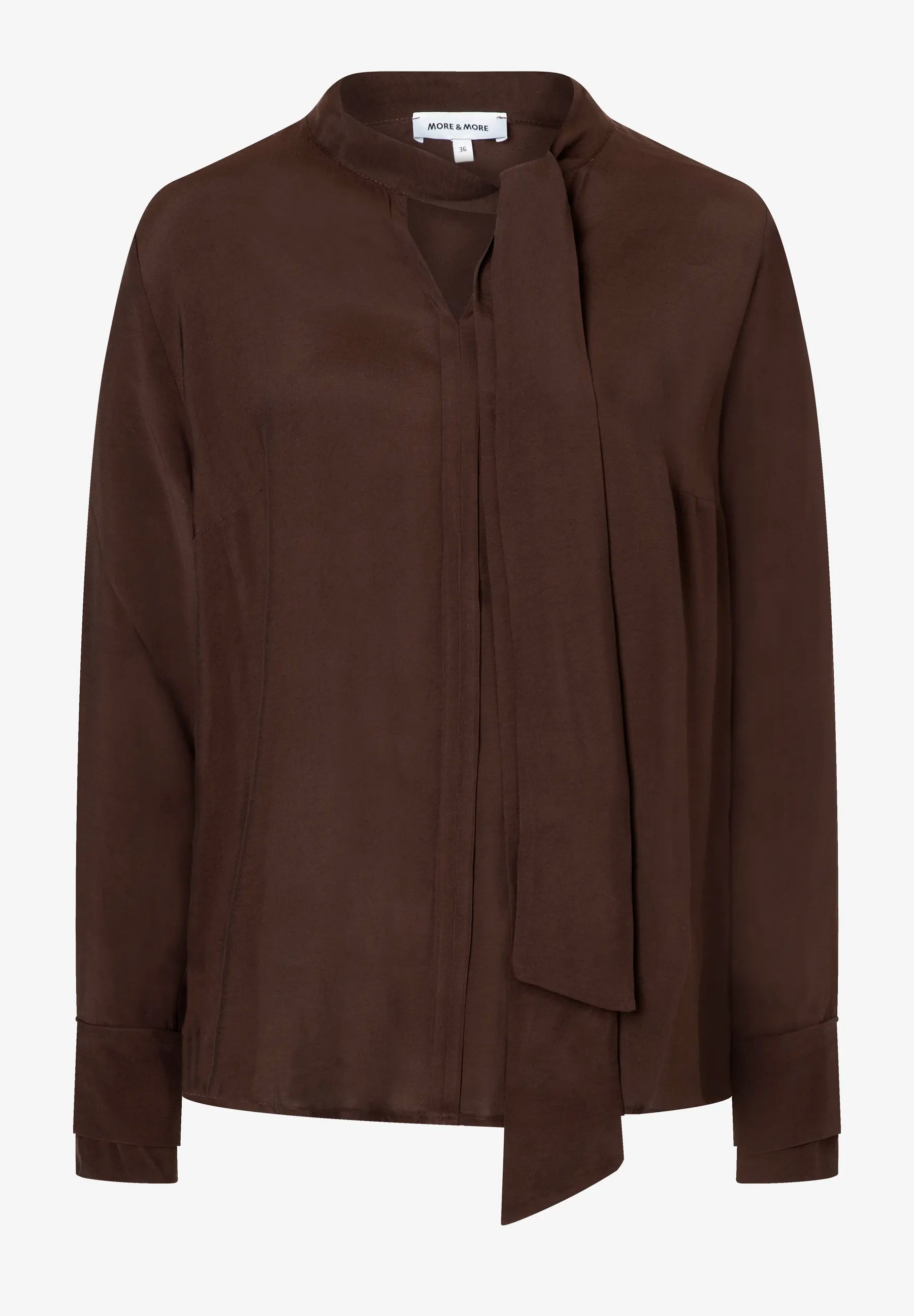 More &amp; More_Espresso Brown_Pussy-Bow Blouse_51102054_0279_03