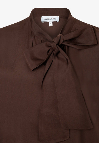 More &amp; More_Espresso Brown_Pussy-Bow Blouse_51102054_0279_06