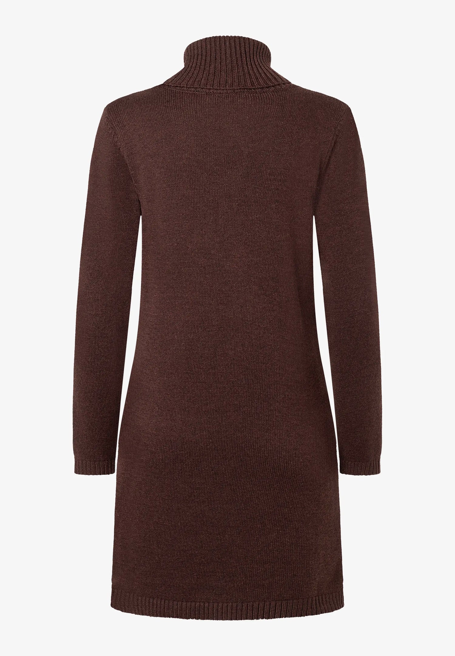 More &amp; More_Espresso Brown_Knit Dress with Roll Neck, Dark Brown_51103750_0279_03