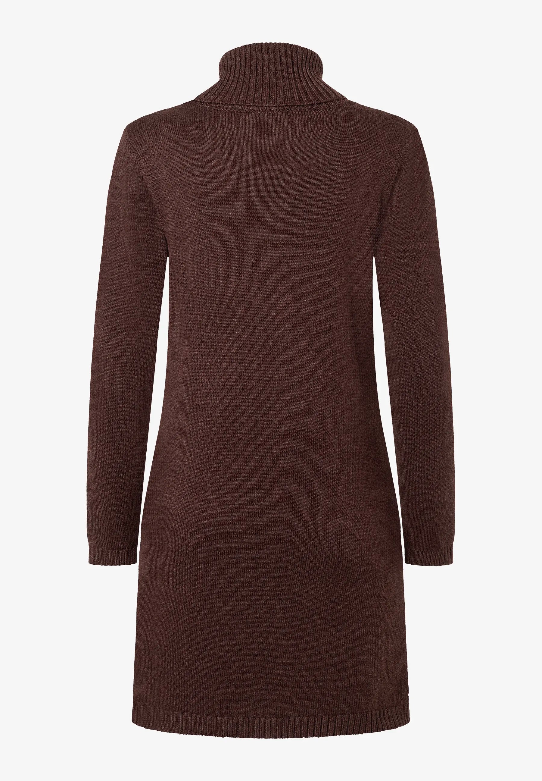 More &amp; More_Espresso Brown_Knit Dress with Roll Neck, Dark Brown_51103750_0279_03
