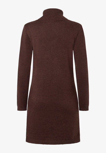 More &amp; More_Espresso Brown_Knit Dress with Roll Neck, Dark Brown_51103750_0279_03