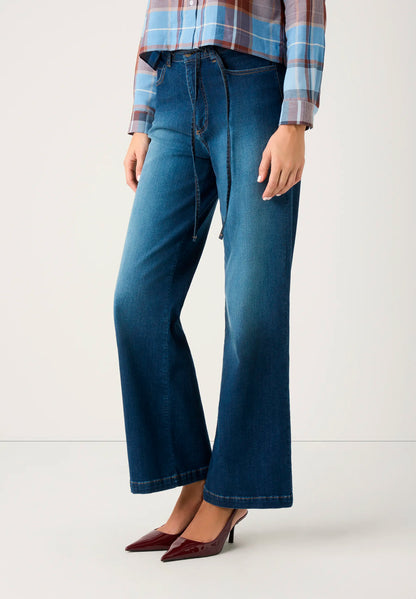 More &amp; More_Dark Blue Denim_Wide-Leg Jeans with Drawstring_51104250_0963_03