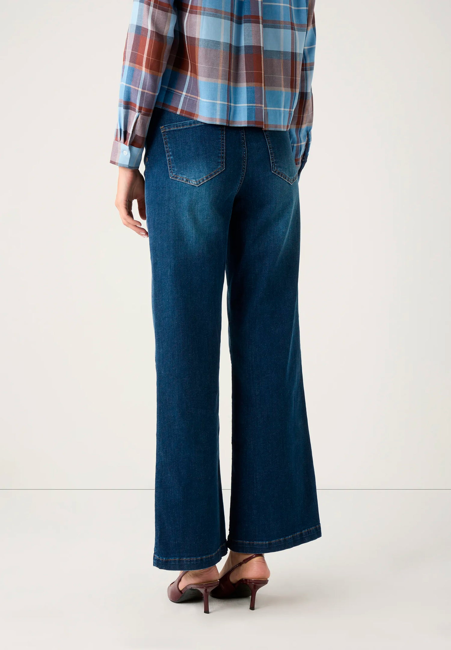 More &amp; More_Dark Blue Denim_Wide-Leg Jeans with Drawstring_51104250_0963_04