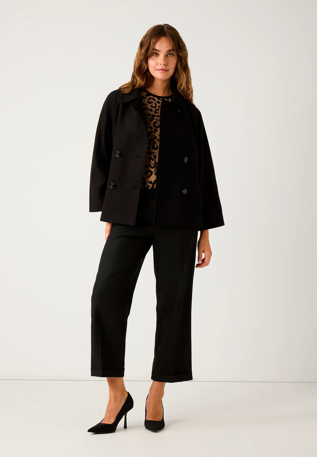 More &amp; More_Black_Double-Breasted Jacket_51147001_0790_02