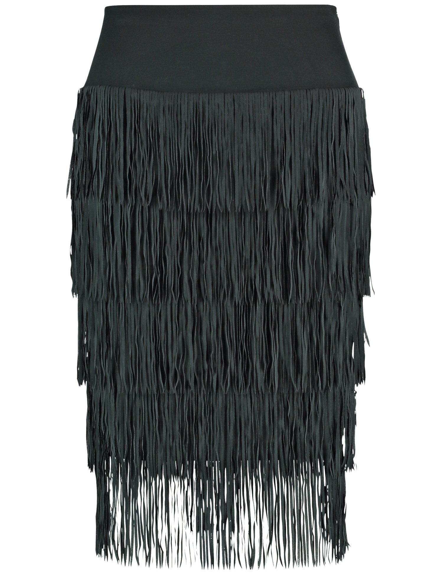 Slim-Fitting Skirt With Fringing_511501-26406_1100_02