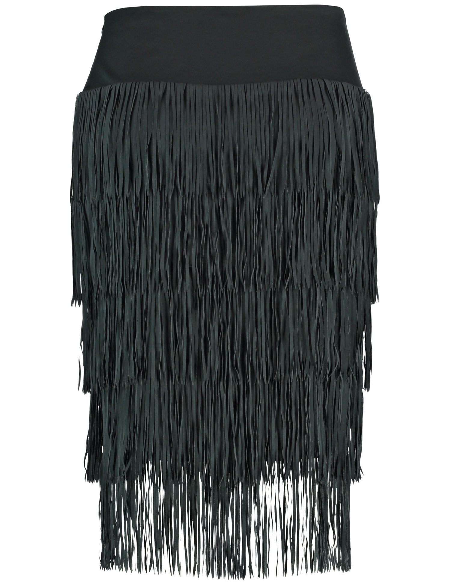 Slim-Fitting Skirt With Fringing_511501-26406_1100_03