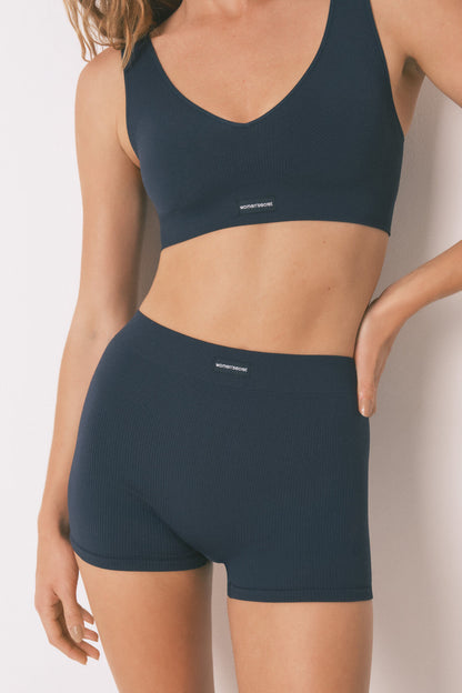 Women Secret_Dark Blue Ribbed Trouser_5122012_11_05