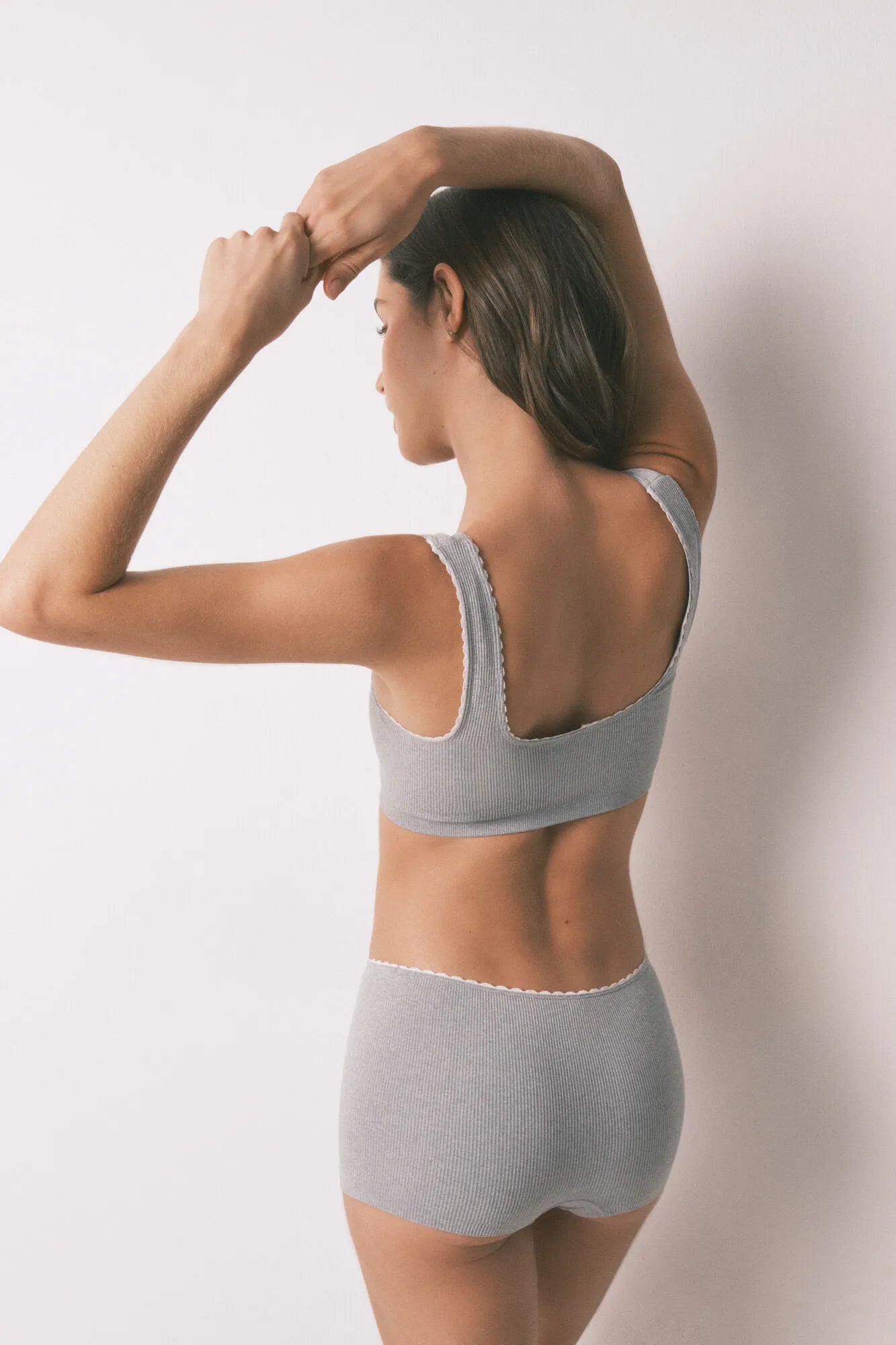 Women Secret_Medium Grey_Grey Seamless Ribbed Boxer Panty_5123002_46_02