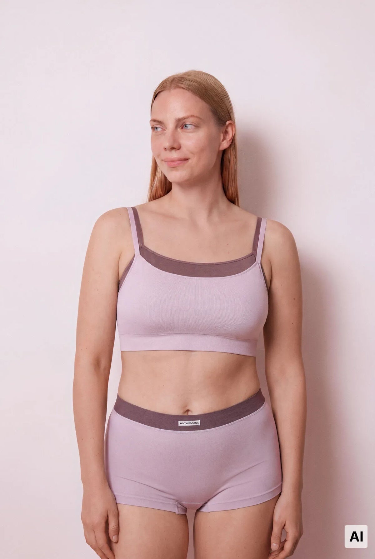 Women Secret Purple/Lilac Women Lilac Seamless Ribbed Boxer Panty SKU: 5124048_75 Image 05