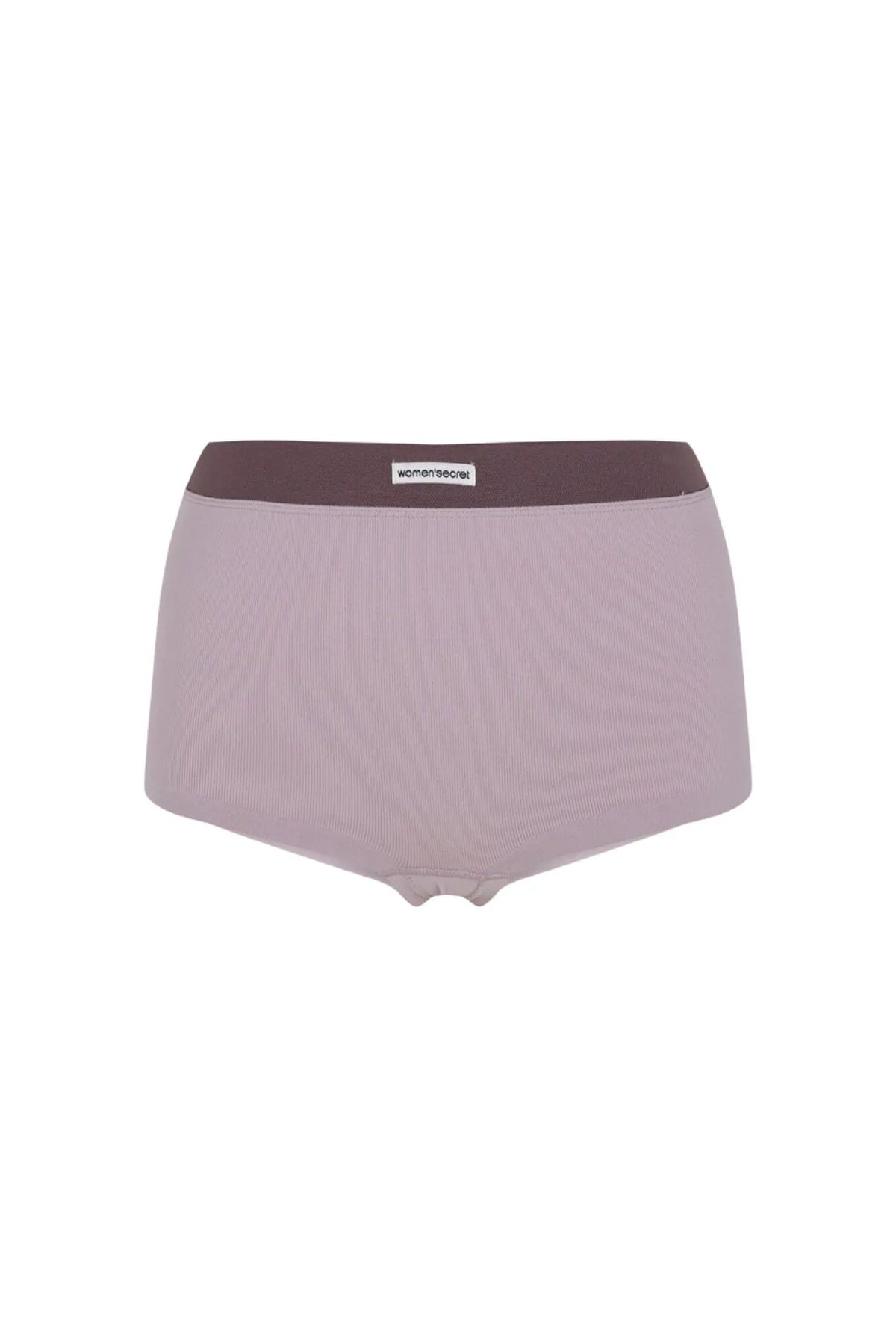 Women Secret Purple/Lilac Women Lilac Seamless Ribbed Boxer Panty SKU: 5124048_75 Image 06