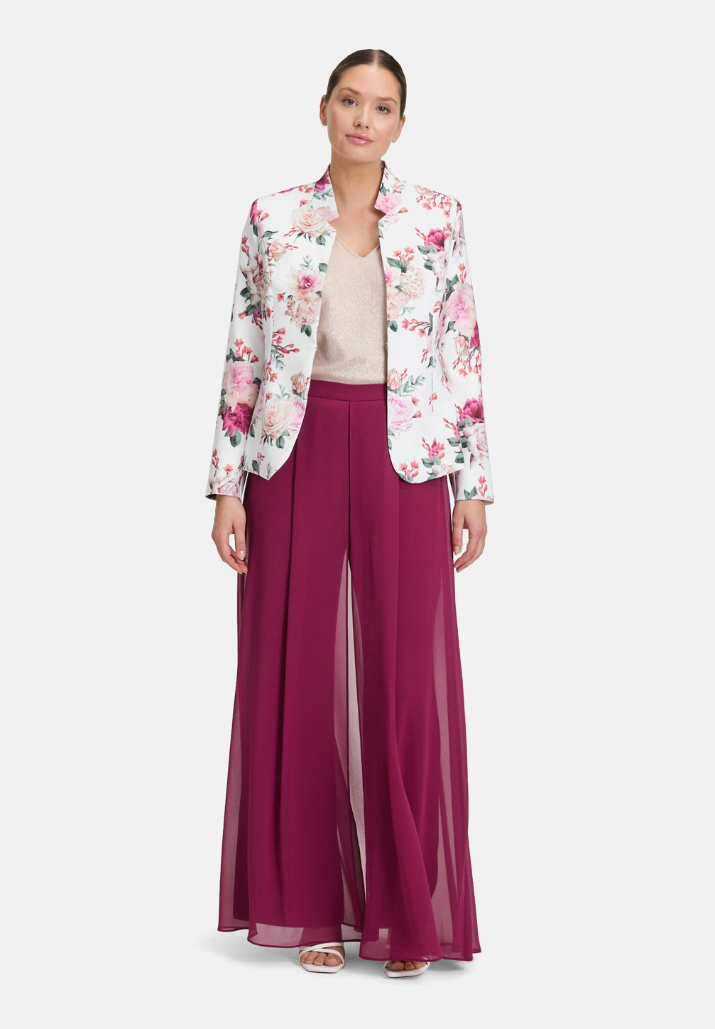 Vera Mont_Cream/Pink_Tailored Blazer Jacket_5129-4092_1843_02